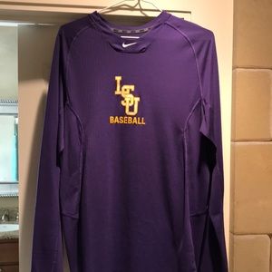 LSU L long sleeve Nike athletic shirt